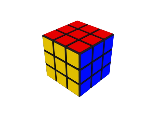 Rubik's Cube Hi poly