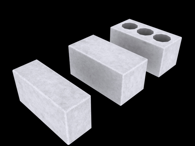 White brick low poly