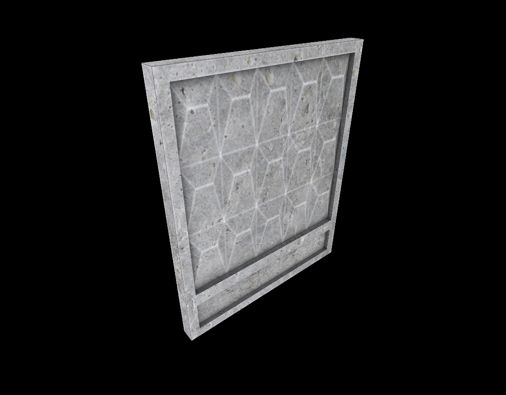 Concrete Fence low poly