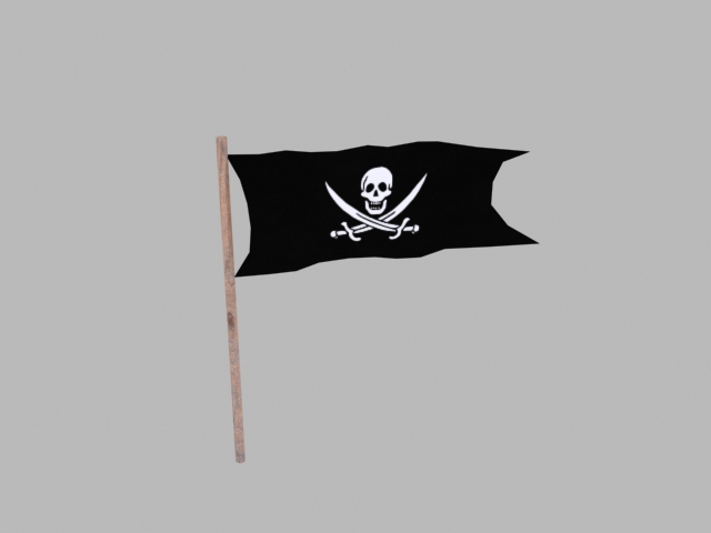 flag pirate low poly 1