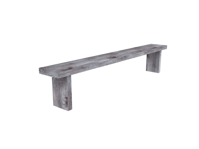 wooden bench low poly 1
