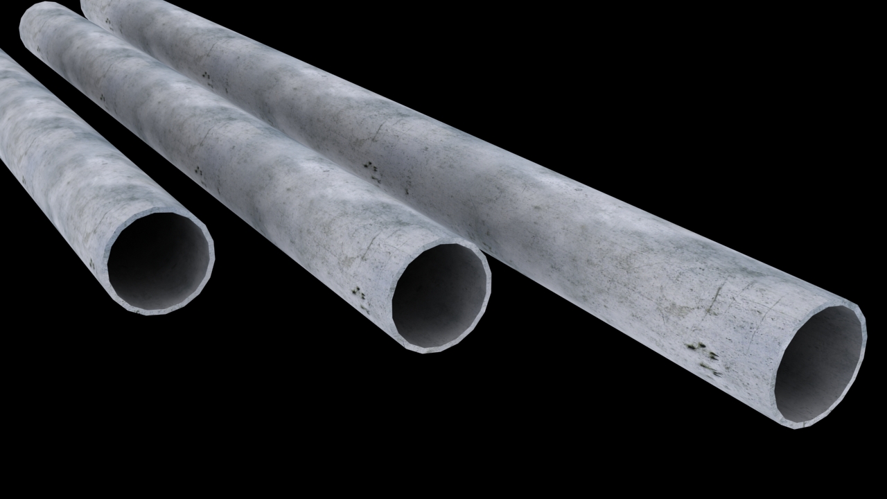 metal pipe low poly 1