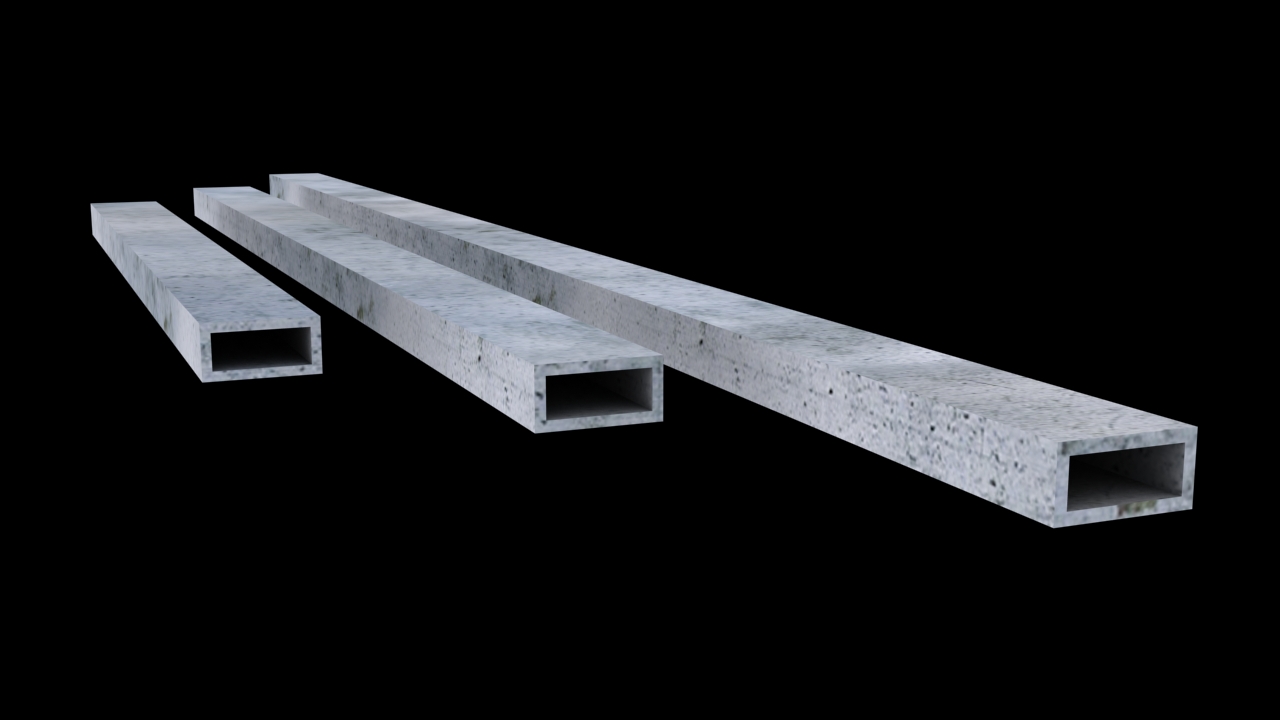 metal profile low poly 1