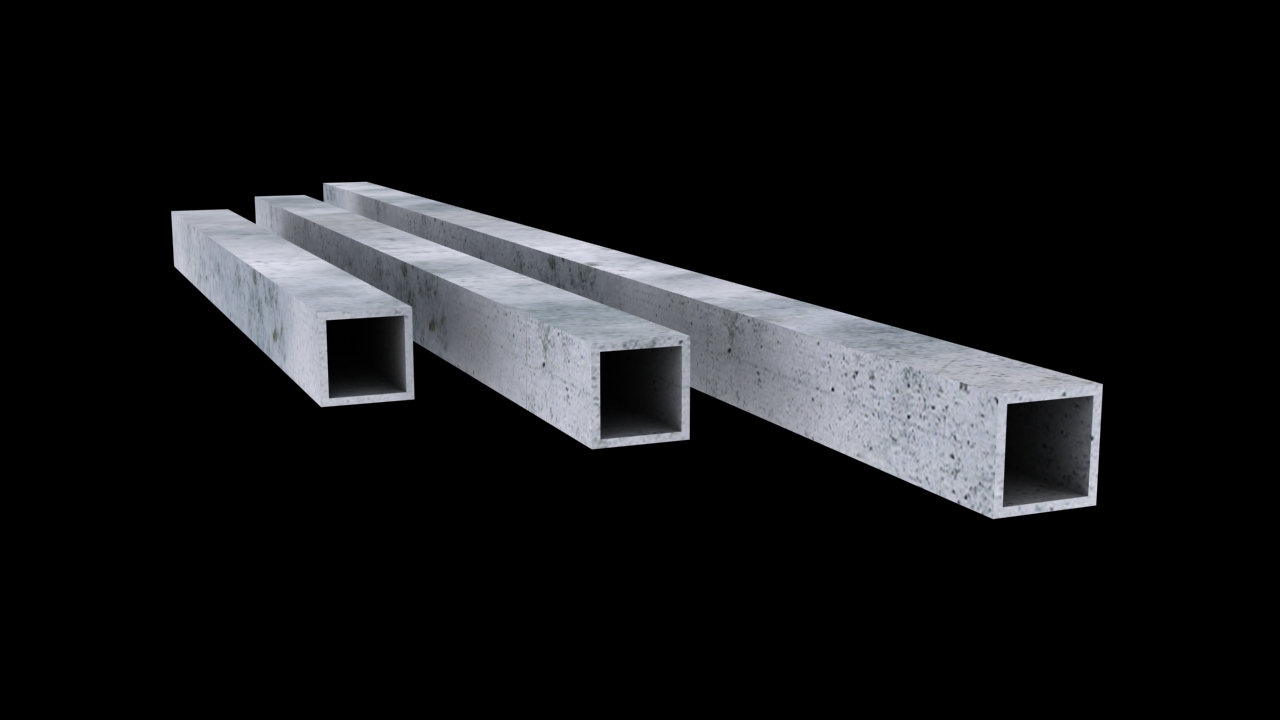 metal profile low poly 2