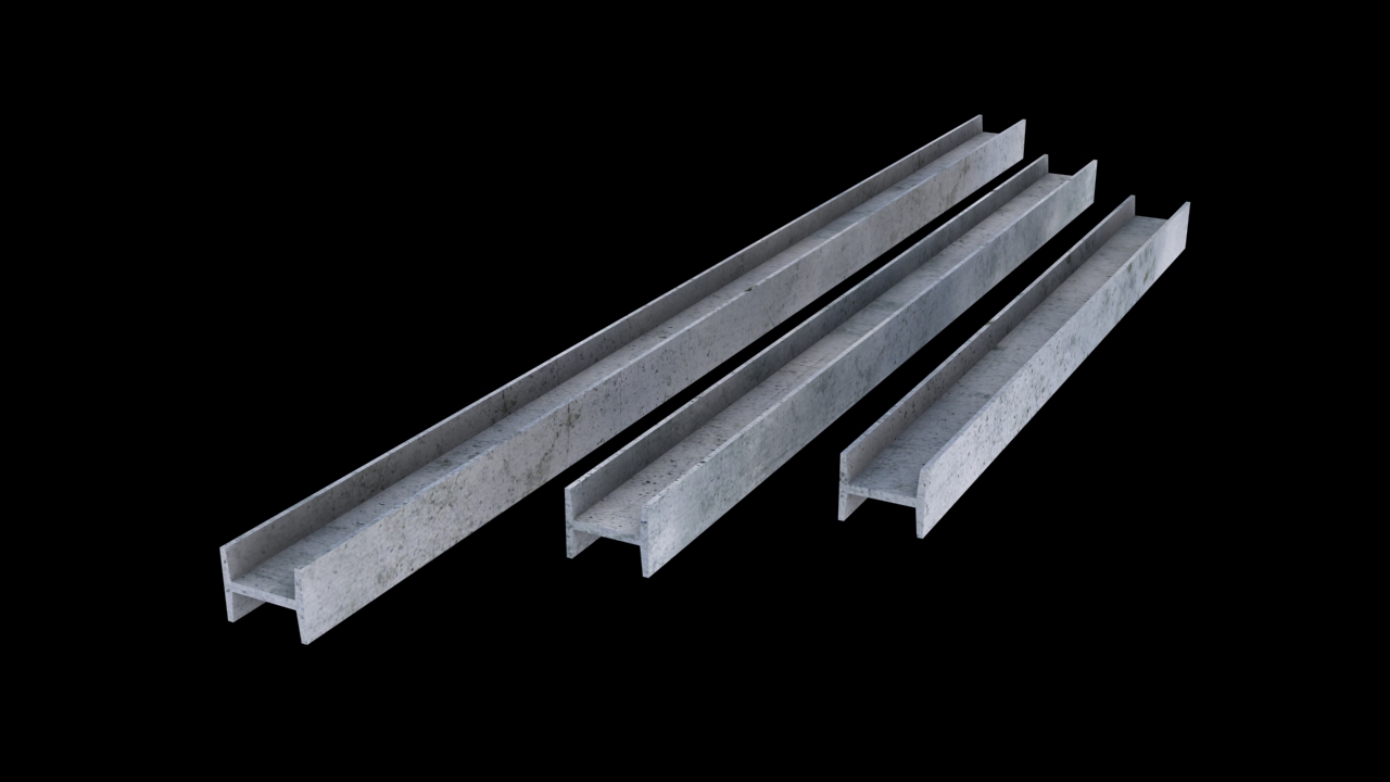 metal channel low poly 2