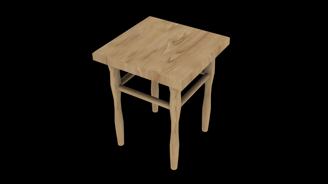 stool low poly 2