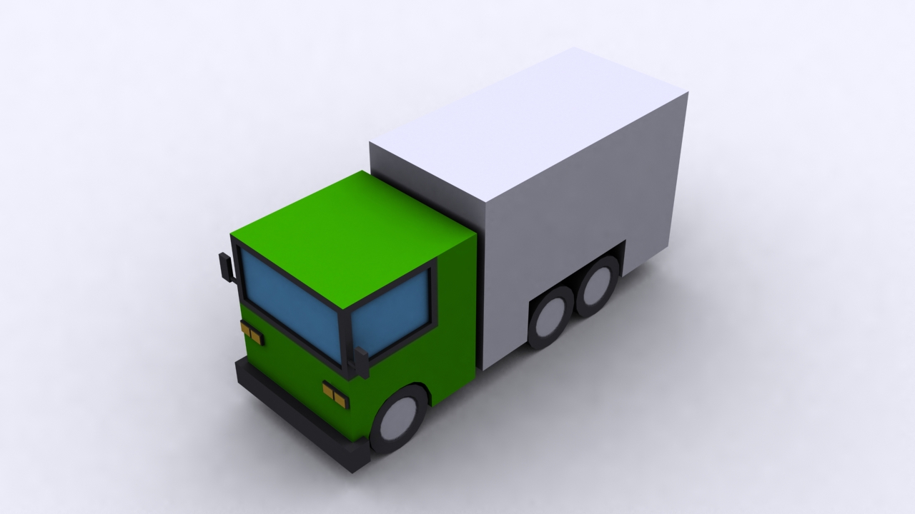 low poly truck 1
