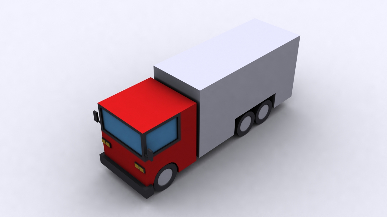 low poly truck 2