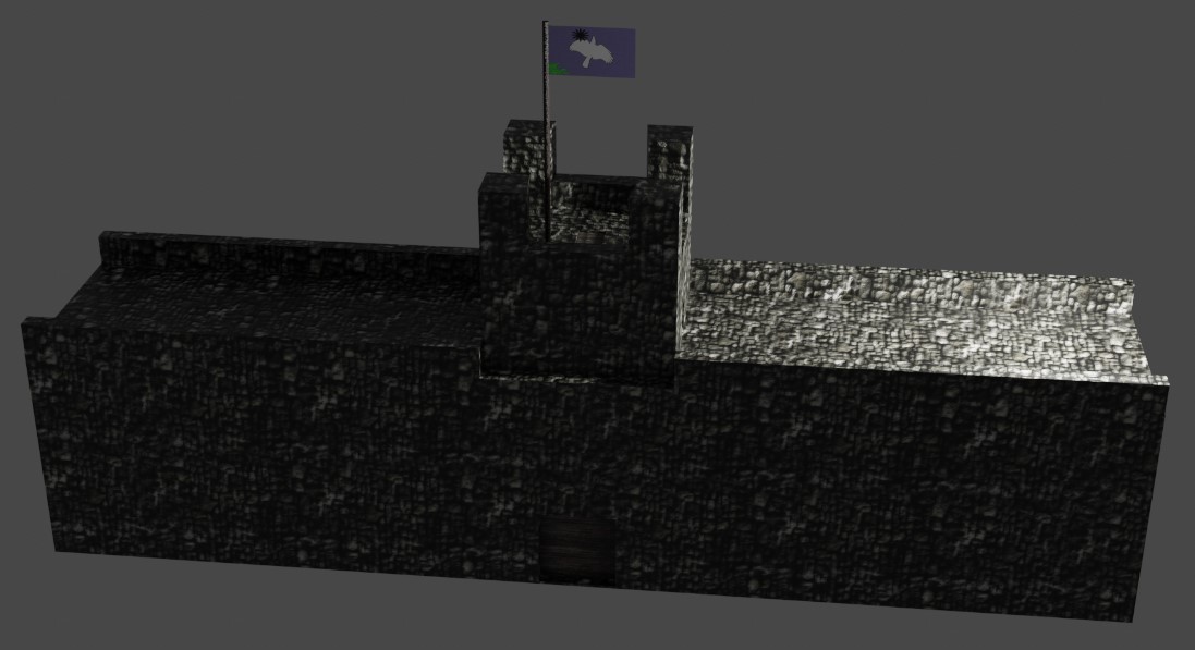 Castle tower 1 with wall