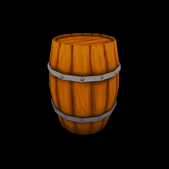 Hand Painted Medieval Barrel
