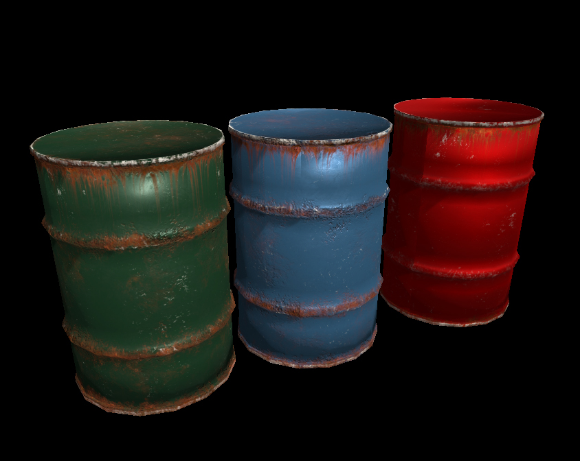 Rusty Metal Barrels