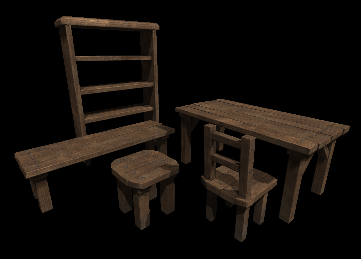 Medieval Furniture Set