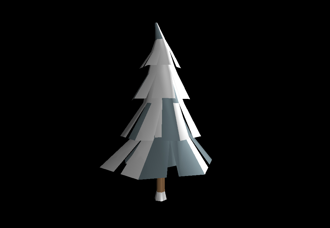 Low Poly Winter Tree 1