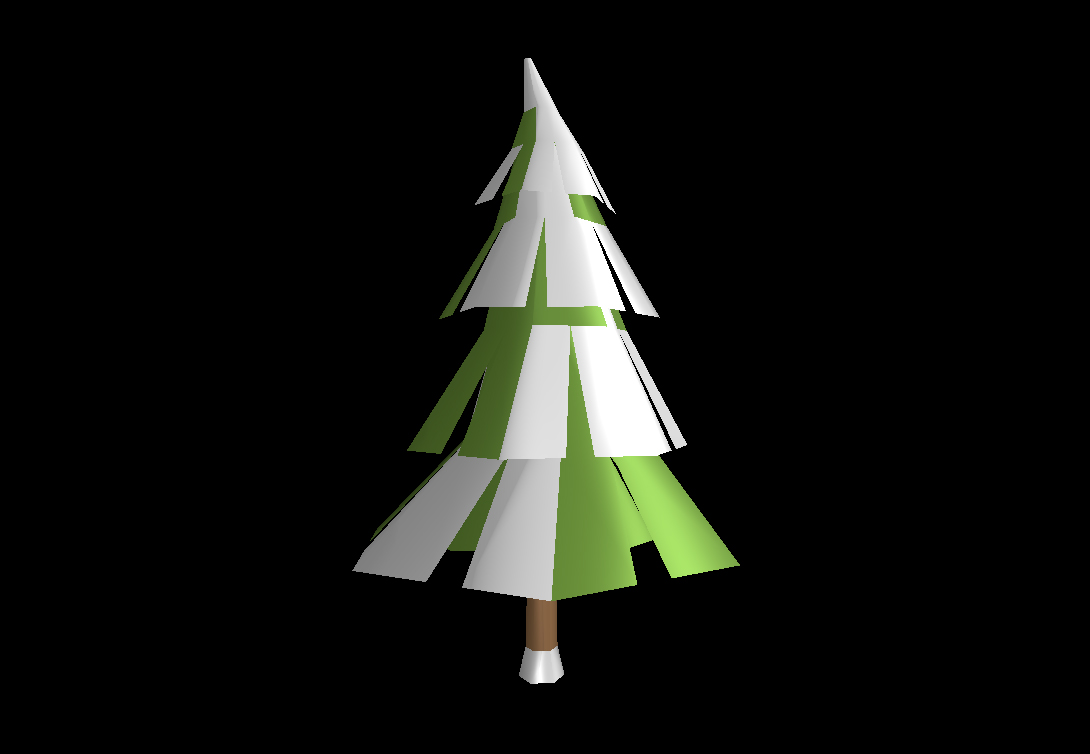 Low Poly Winter Tree 2