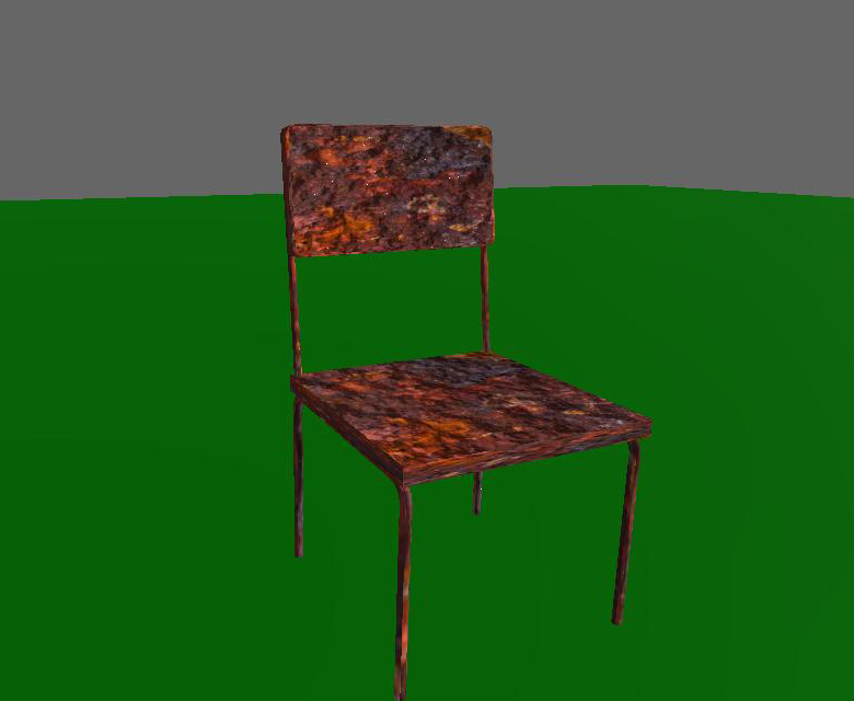 Iron rusty chair