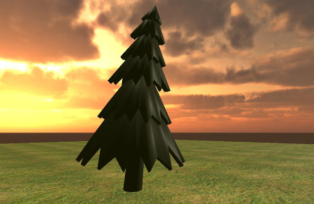 Dark tree Low poly