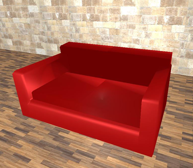 Red sofa