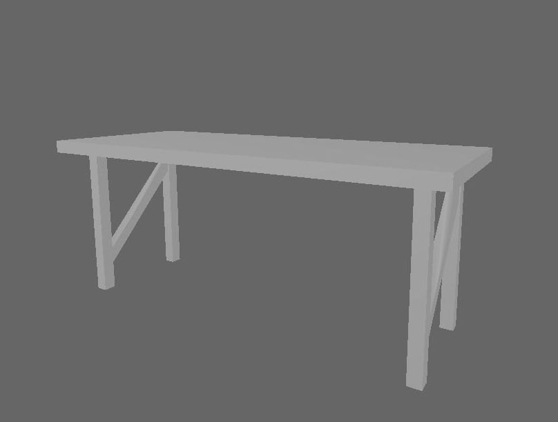 White Table Low poly