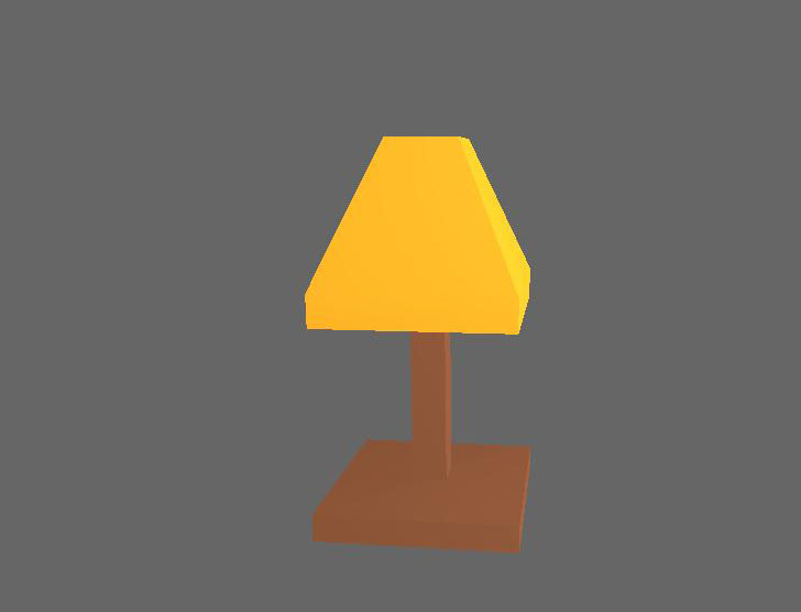 Brown Lamp Low Poly