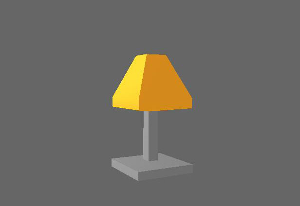Gray Lamp Low Poly