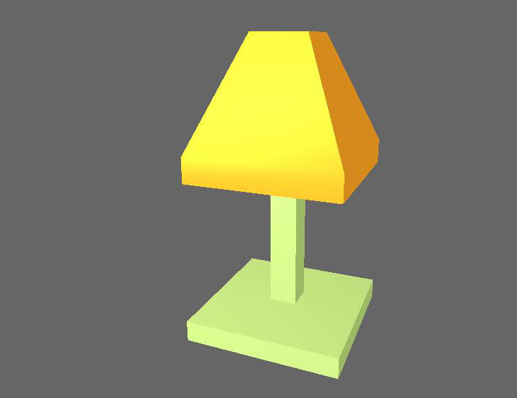 Green Lamp Low Poly