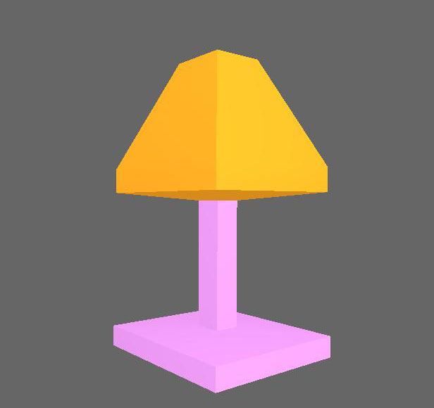 Purple Lamp Low Poly