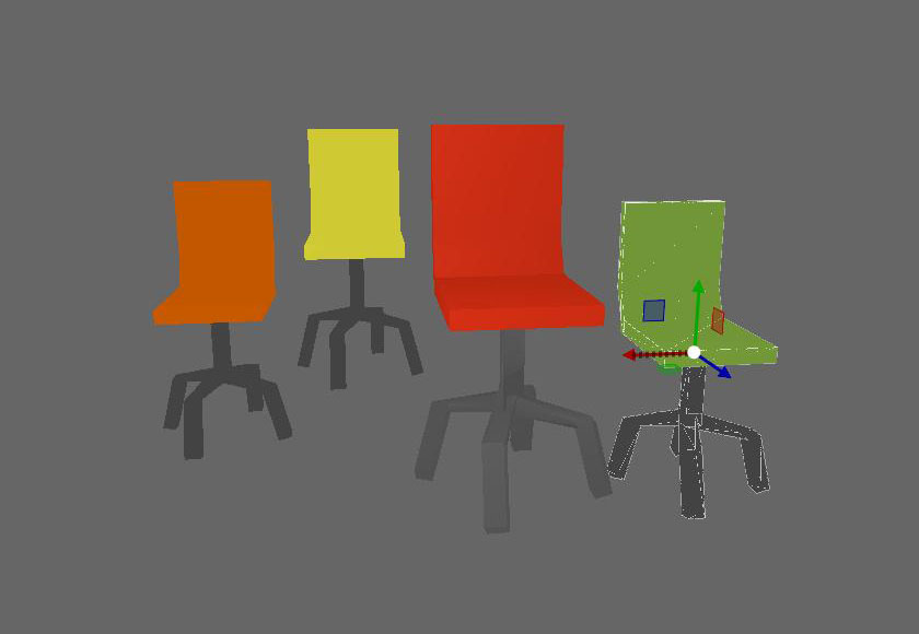 Chair pack low poly