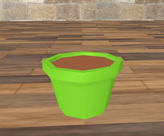 Green Flowerpot Low Poly