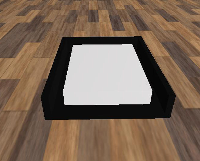 Black Paper Box Low Poly