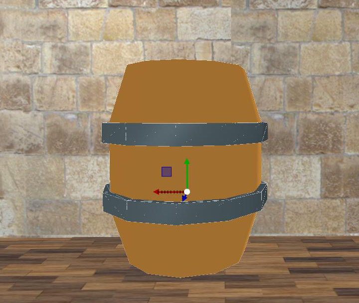 Wood Barrel Low Poly