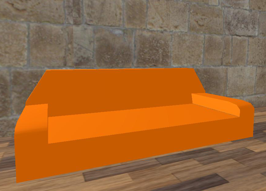Orange sofa