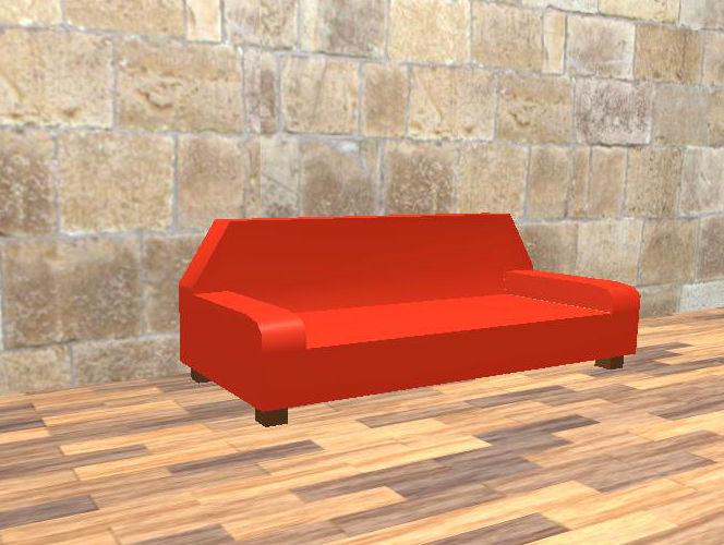 Red sofa