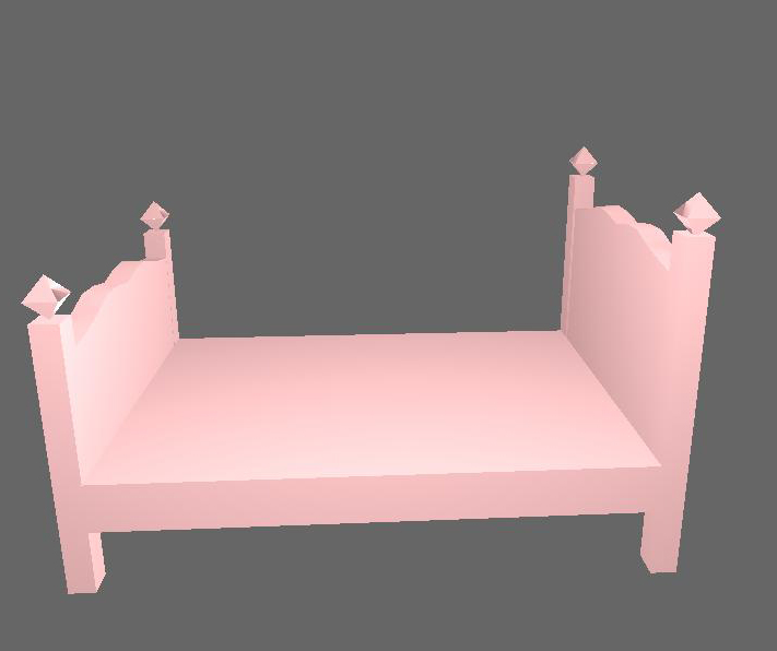 Pink bed