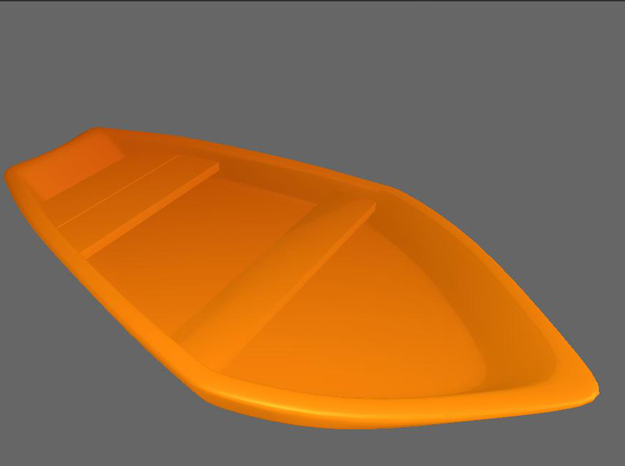 Orange boat