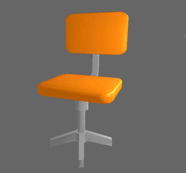 Orange computer chair