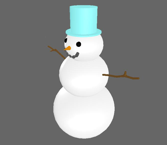 Blue Snowman