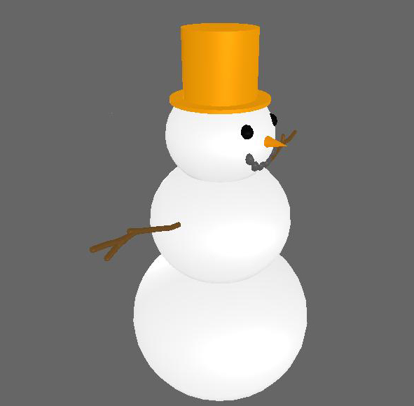 Orange Snowman