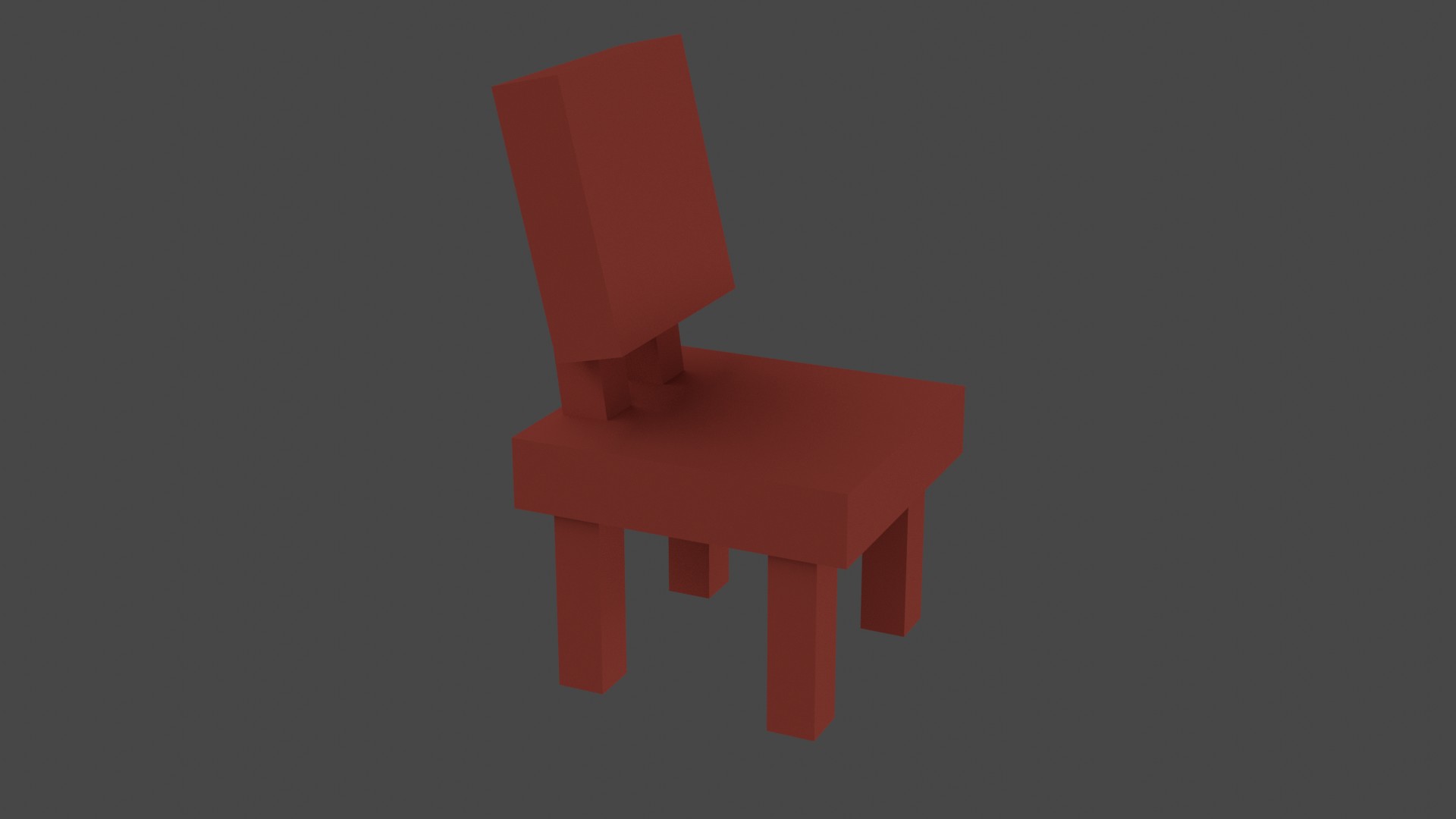 Low Poly Red Furniture 2
