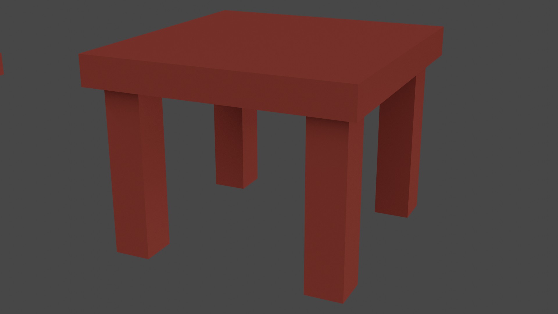 Low Poly Red Furniture 3