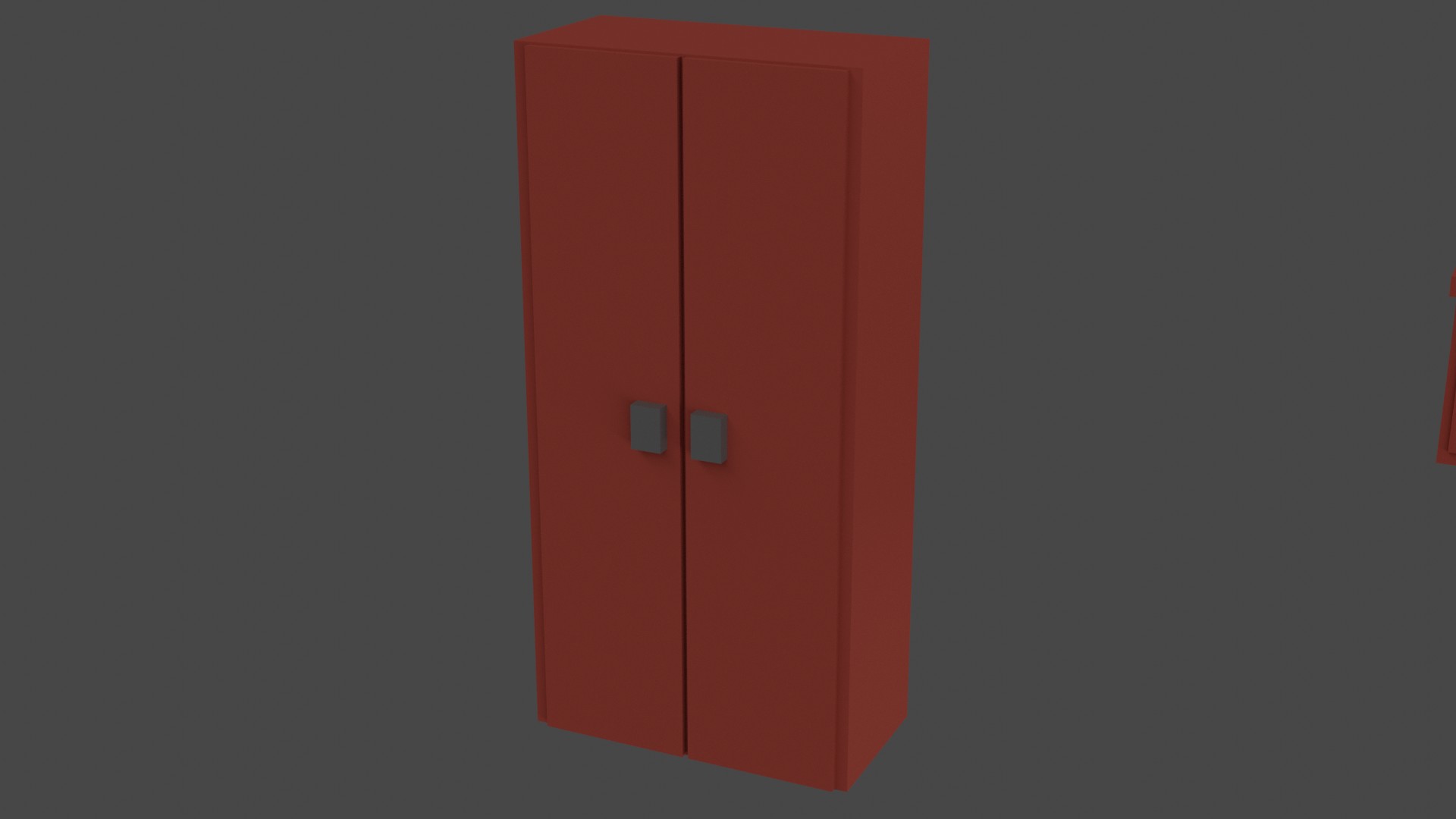 Low Poly Red Furniture 4