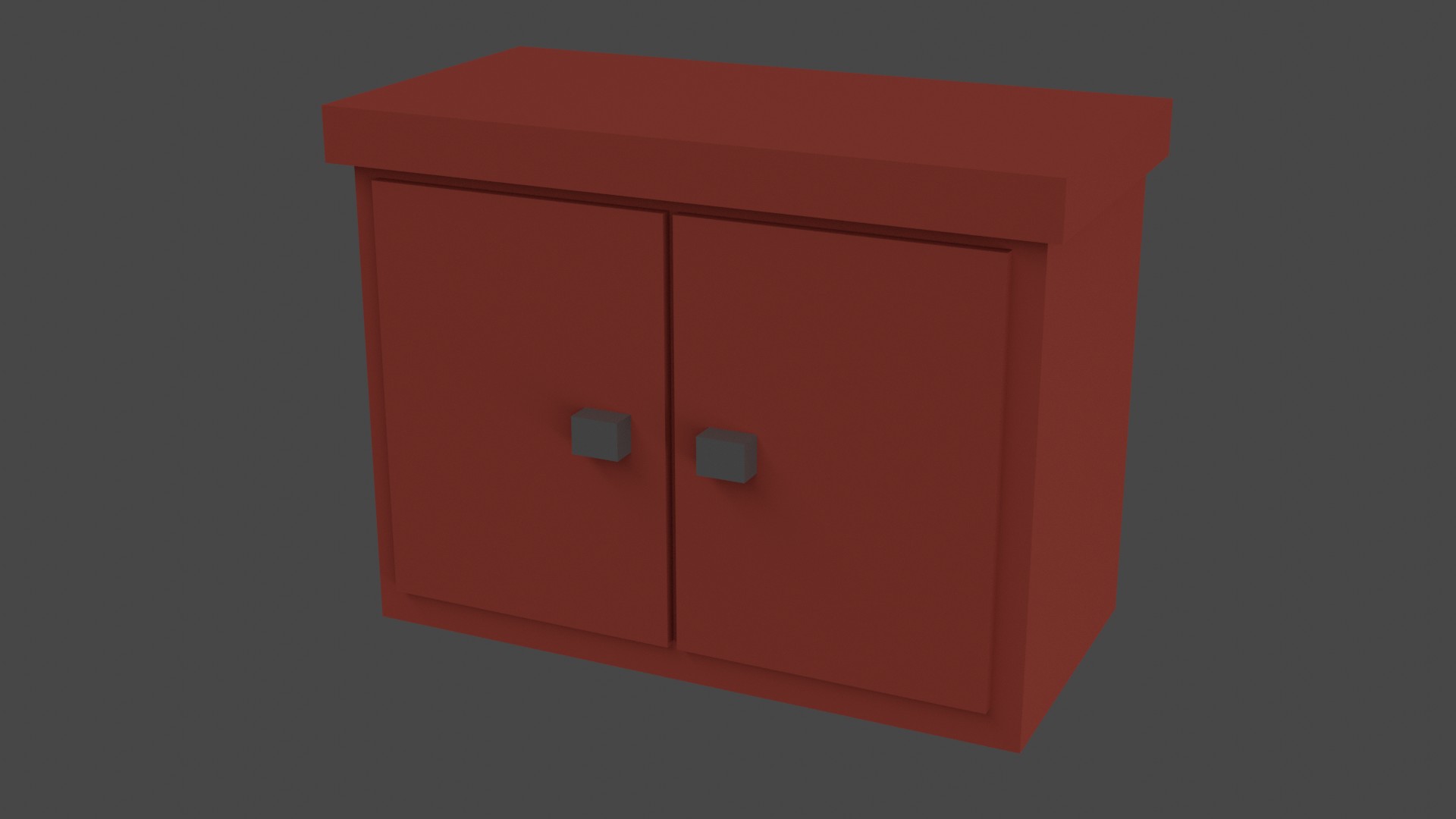 Low Poly Red Furniture 5
