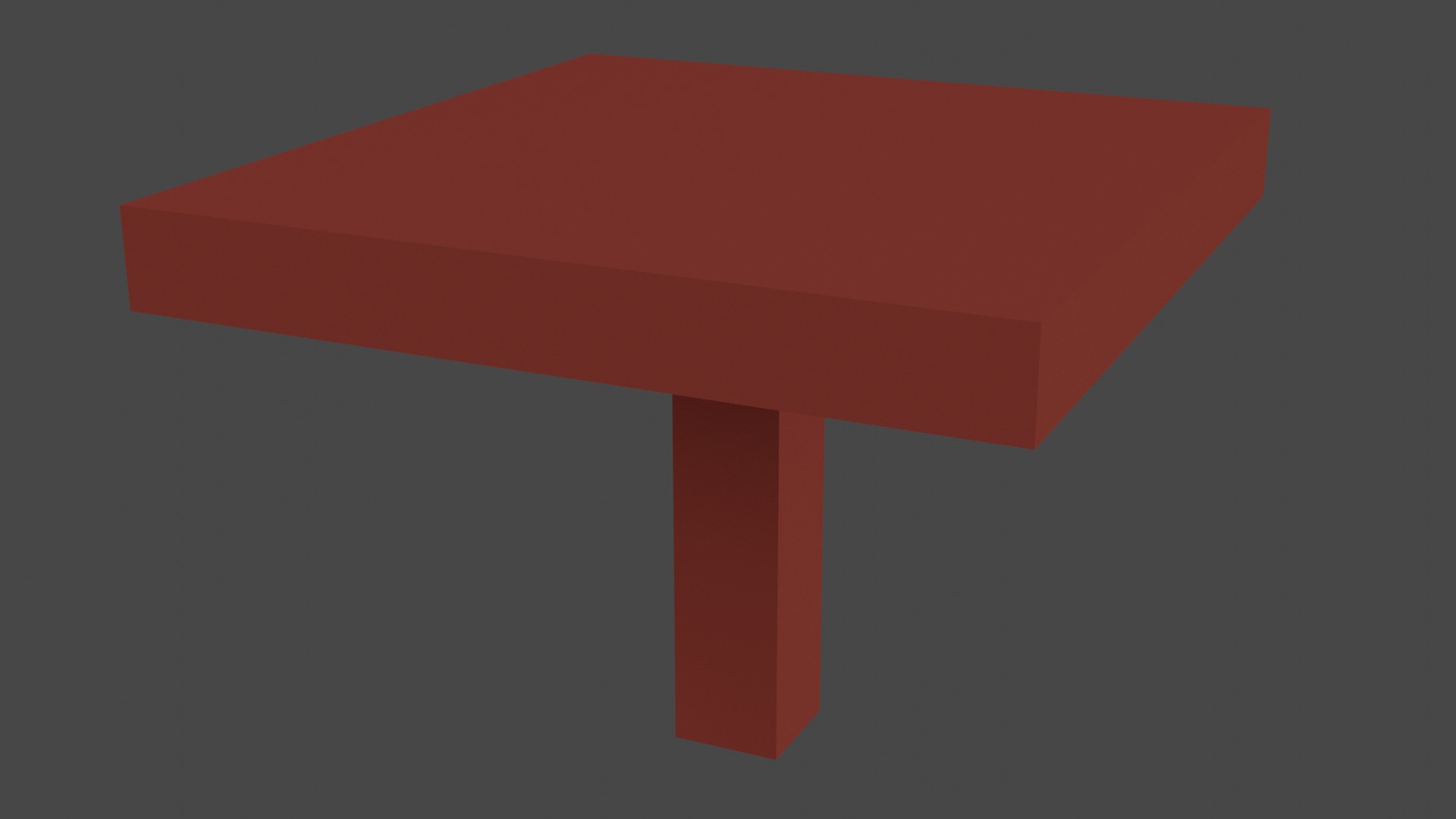 Low Poly Red Furniture 6