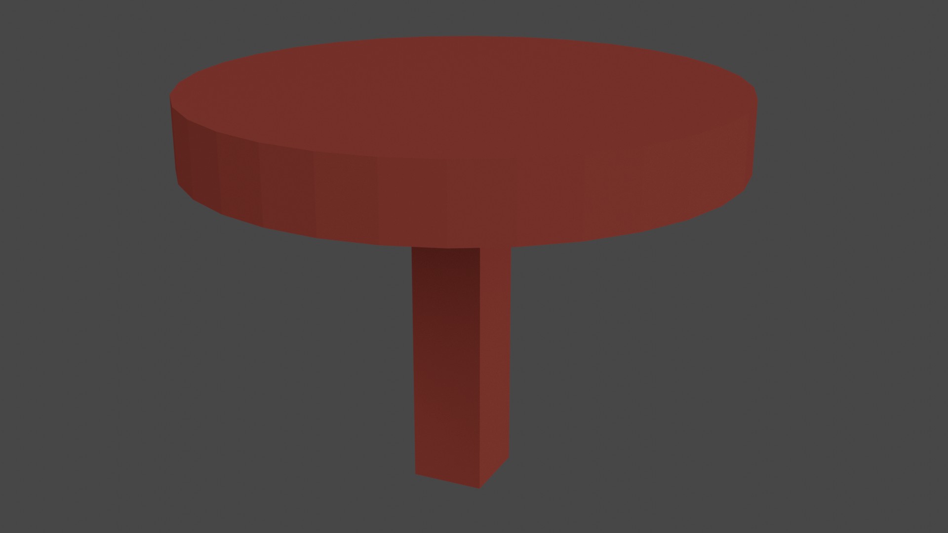 Low Poly Red Furniture 7