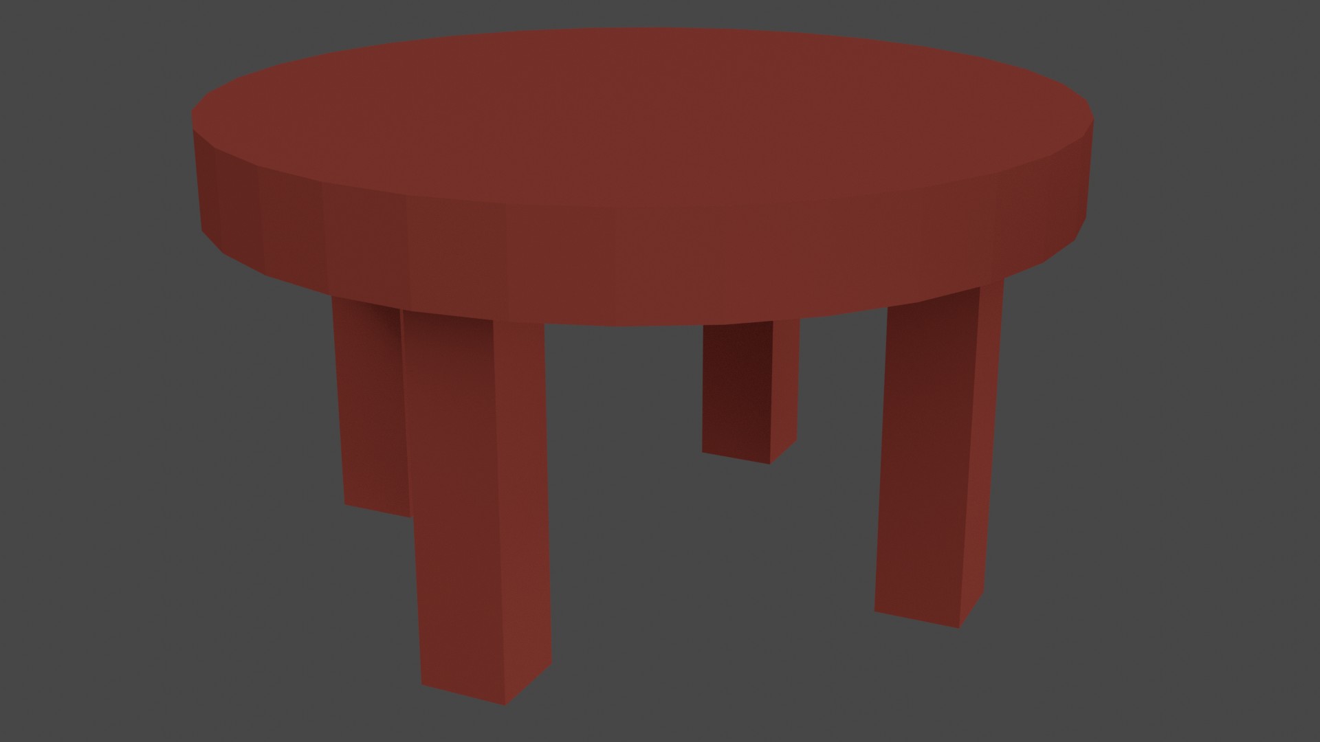 Low Poly Red Furniture 8