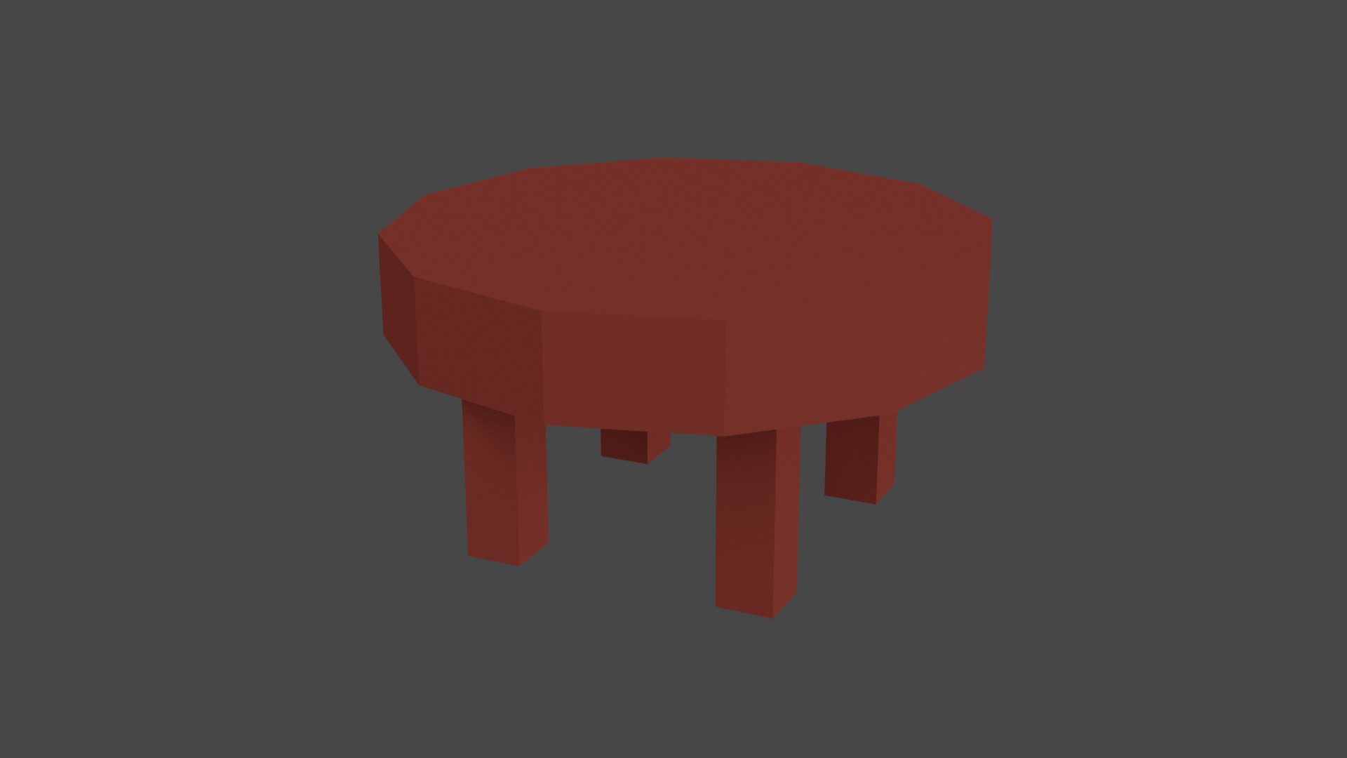 Low Poly Red Furniture 9