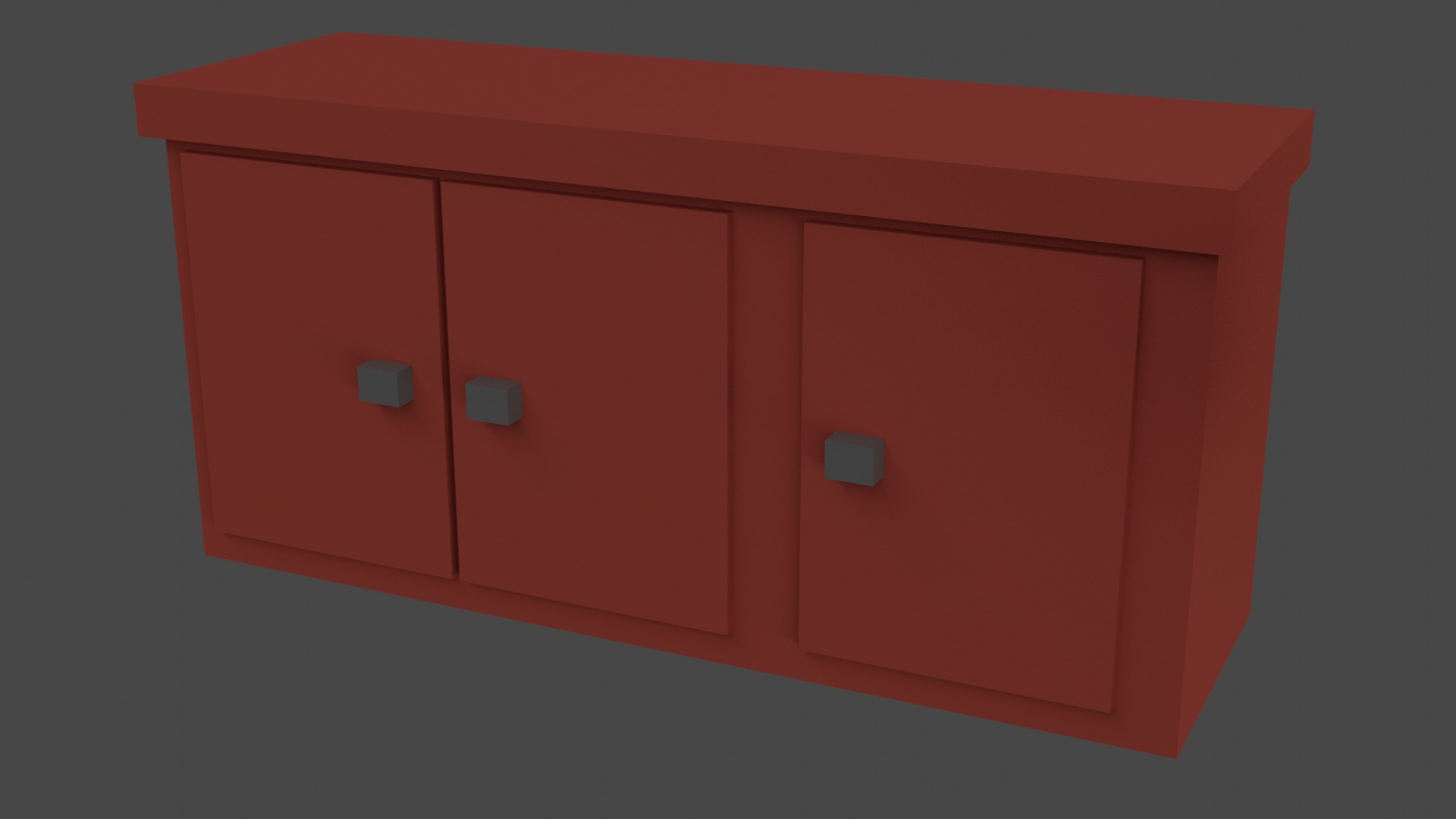 Low Poly Red Furniture 11