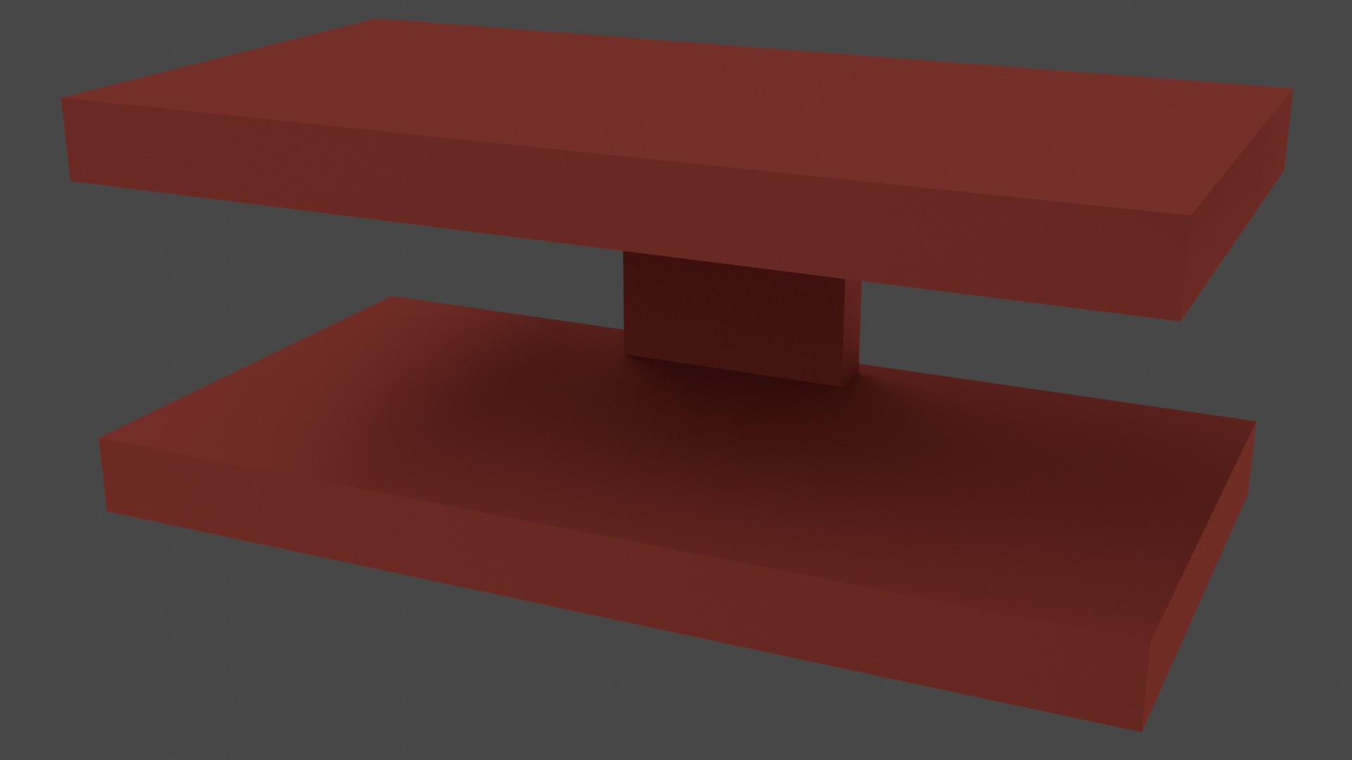Low Poly Red Furniture 12
