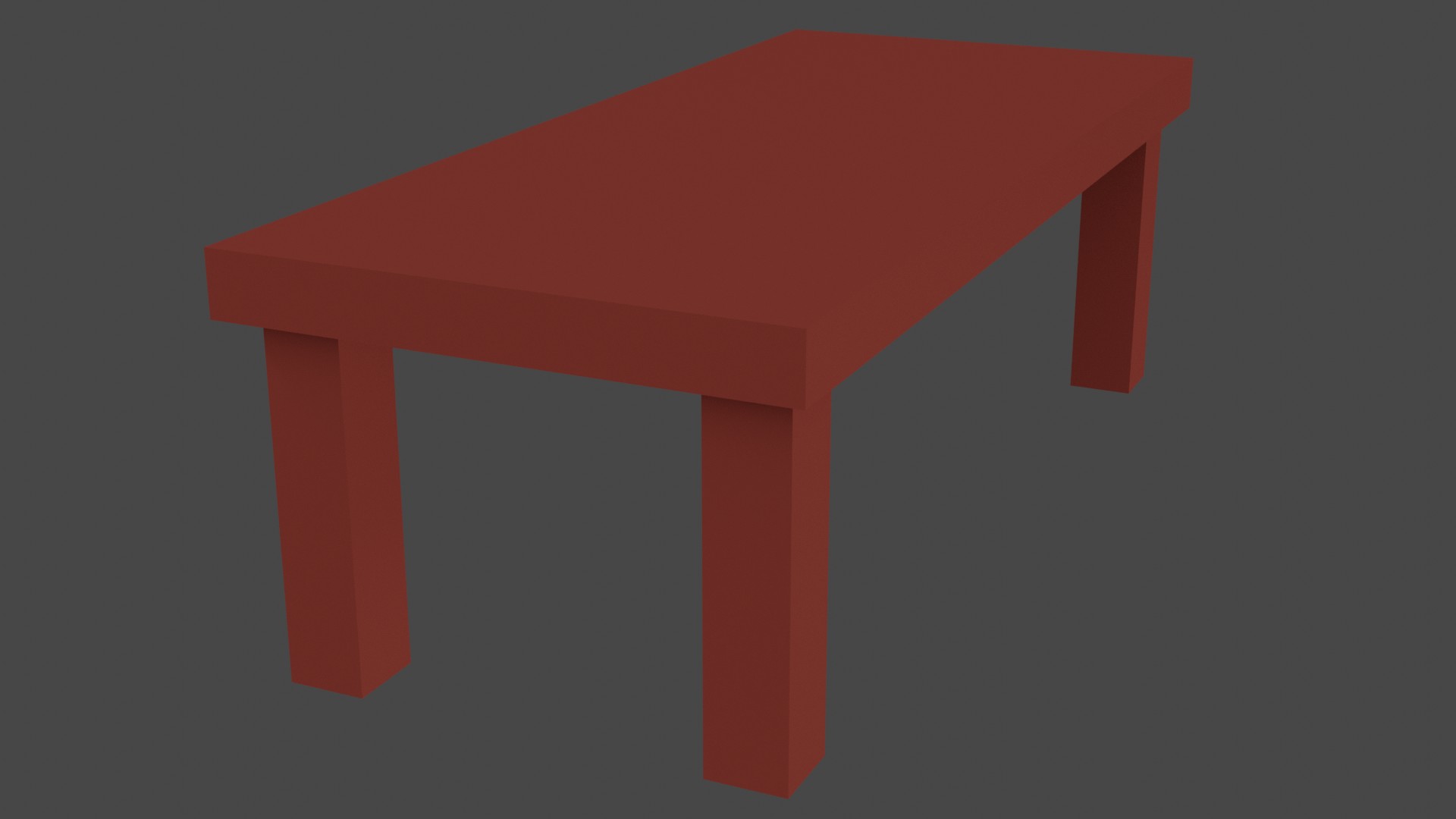Low Poly Red Furniture 14