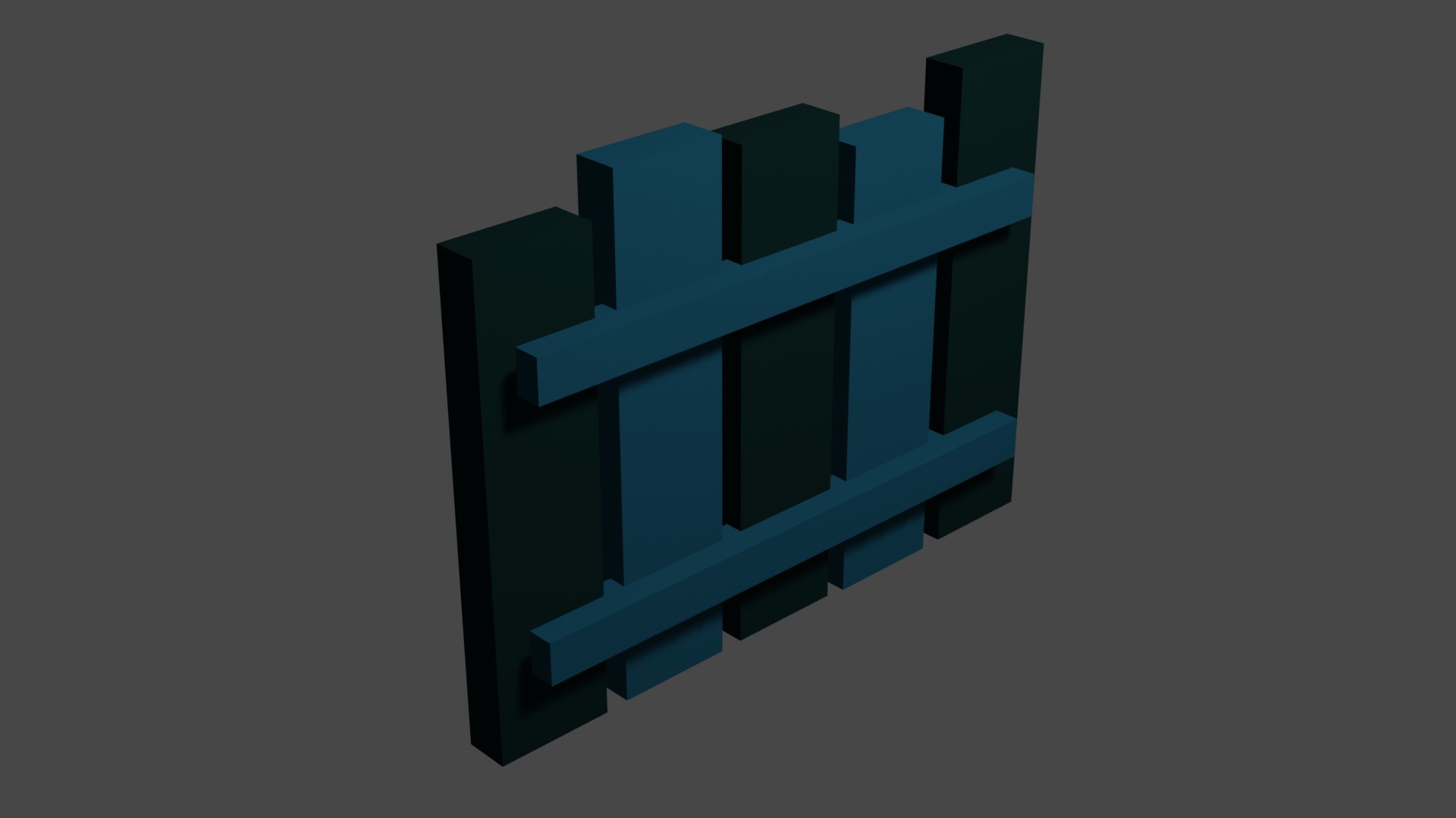 Short Wood Fence 16
