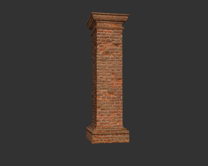 old brick column